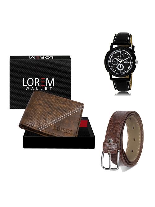 belt, wallet & watch gift combo - 19548855 - Very Small Image - 1