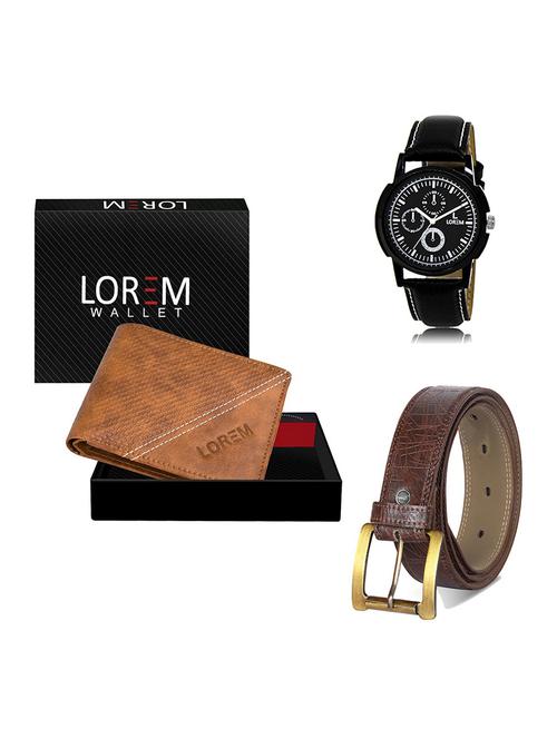 belt, wallet & watch gift combo - 19548858 - Very Small Image - 1