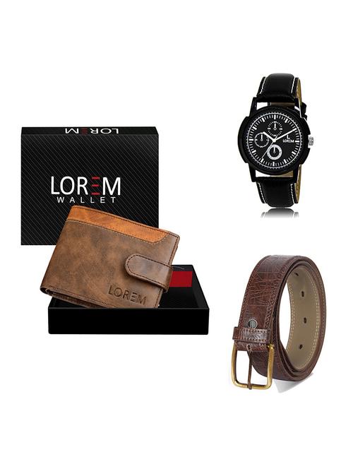 belt, wallet & watch gift combo - 19548926 - Very Small Image - 1