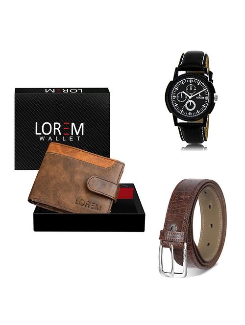 belt, wallet & watch gift combo - 19548928 - Very Small Image - 1