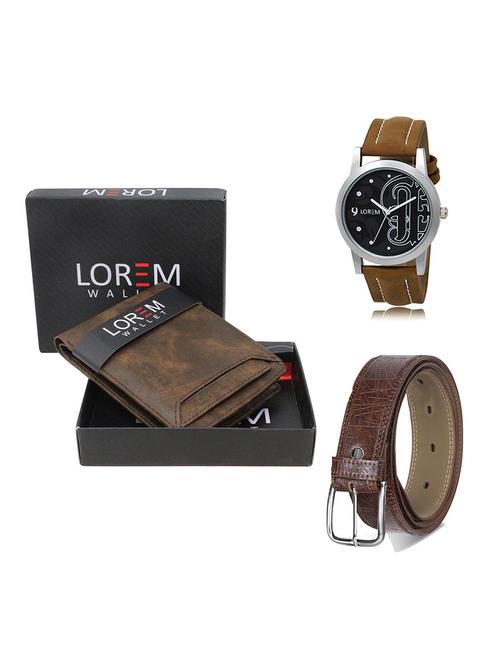 belt, wallet & watch gift combo - 19548996 - Very Small Image - 1