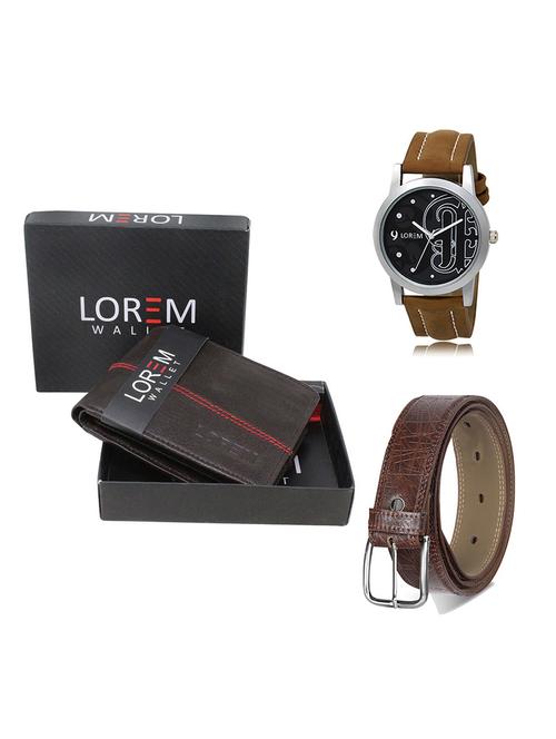 belt, wallet & watch gift combo - 19549013 - Very Small Image - 1
