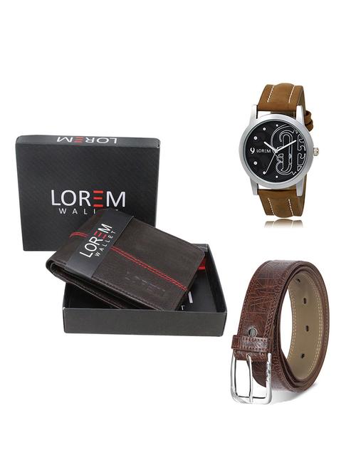 belt, wallet & watch gift combo - 19549014 - Very Small Image - 1