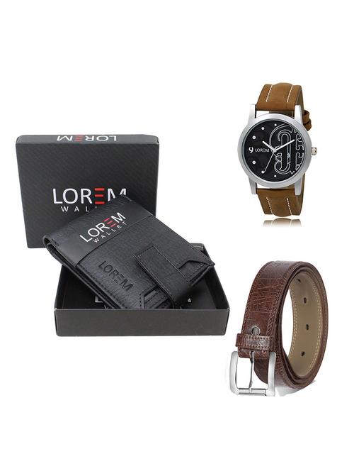 belt, wallet & watch gift combo - 19549017 - Very Small Image - 1