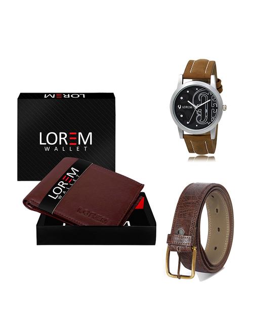belt, wallet & watch gift combo - 19549054 - Very Small Image - 1
