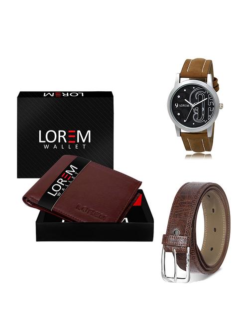 belt, wallet & watch gift combo - 19549056 - Very Small Image - 1