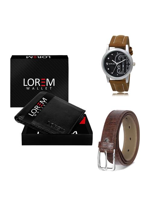 belt, wallet & watch gift combo - 19549062 - Very Small Image - 1