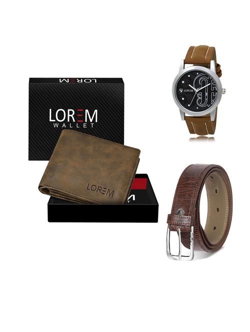 belt, wallet & watch gift combo - 19549122 - Very Small Image - 1