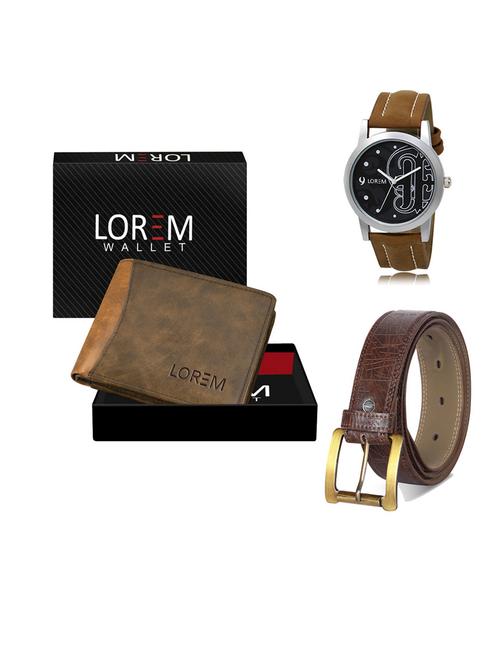 belt, wallet & watch gift combo - 19549124 - Very Small Image - 1