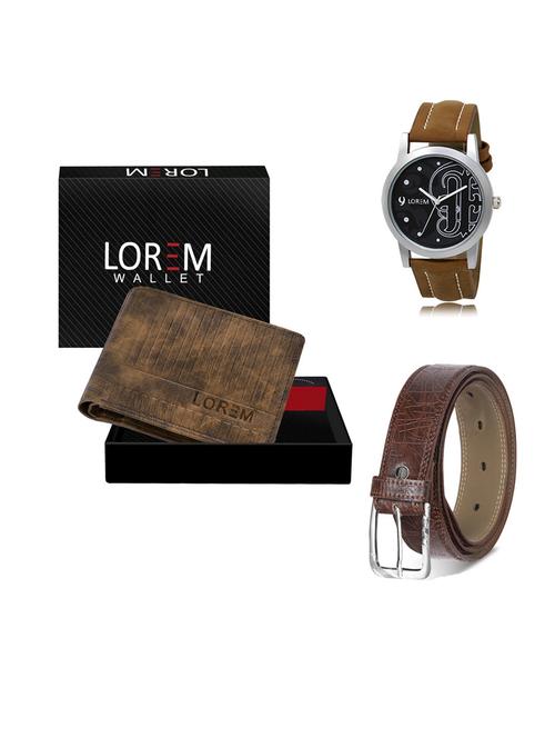 belt, wallet & watch gift combo - 19549140 - Very Small Image - 1