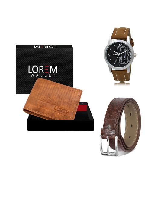 belt, wallet & watch gift combo - 19549147 - Very Small Image - 1