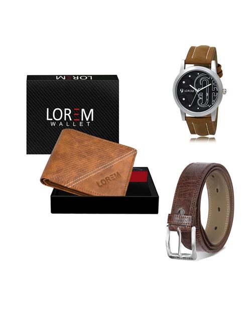 belt, wallet & watch gift combo - 19549171 - Very Small Image - 1