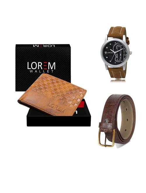 belt, wallet & watch gift combo - 19549192 - Very Small Image - 1