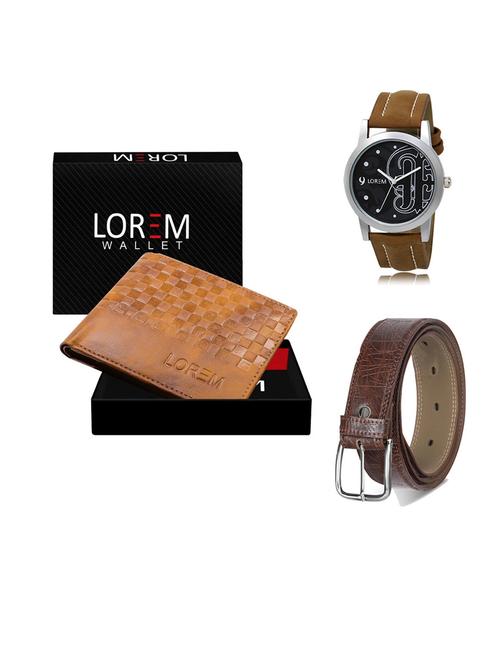 belt, wallet & watch gift combo - 19549193 - Very Small Image - 1