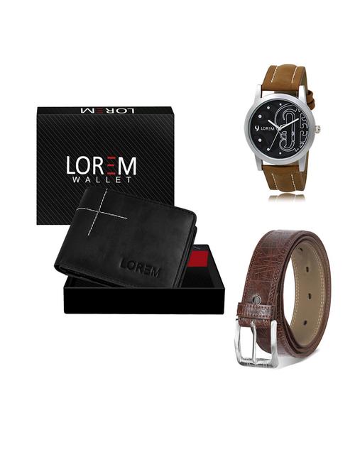 belt, wallet & watch gift combo - 19549213 - Very Small Image - 1