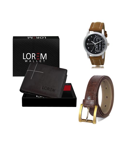 belt, wallet & watch gift combo - 19549214 - Very Small Image - 1