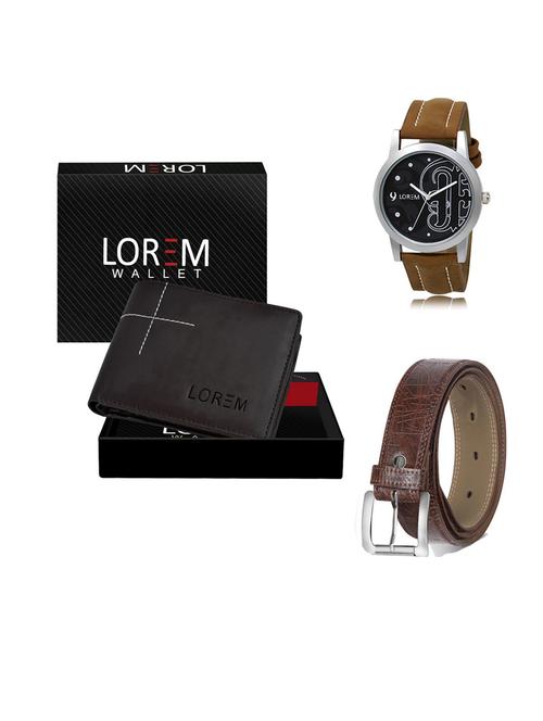 belt, wallet & watch gift combo - 19549215 - Very Small Image - 1