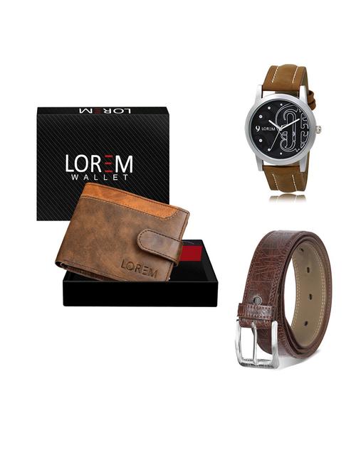 belt, wallet & watch gift combo - 19549237 - Very Small Image - 1