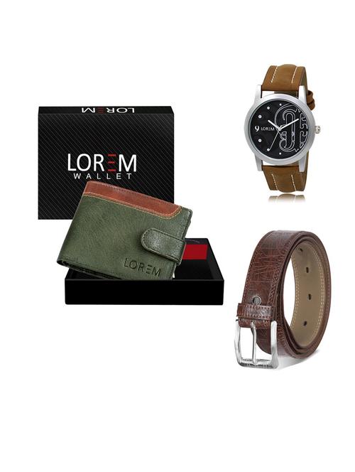 belt, wallet & watch gift combo - 19549249 - Very Small Image - 1