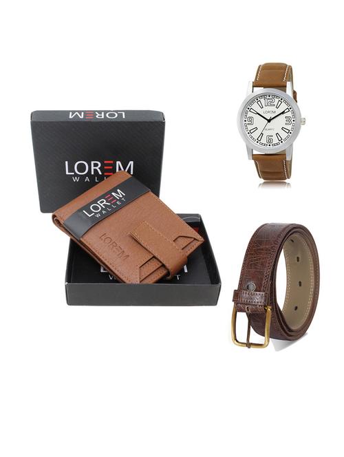 belt, wallet & watch gift combo - 19549300 - Very Small Image - 1