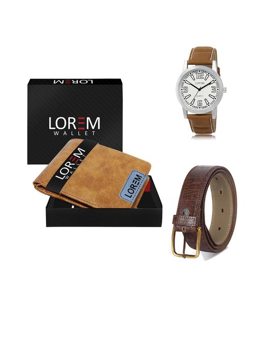 belt, wallet & watch gift combo - 19549306 - Very Small Image - 1