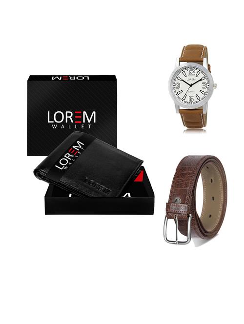 belt, wallet & watch gift combo - 19549331 - Very Small Image - 1