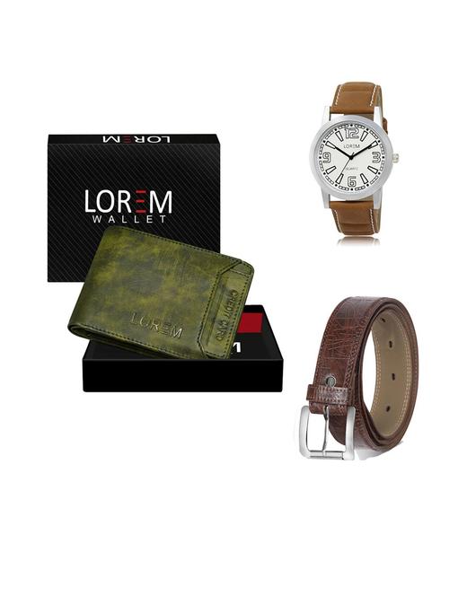 belt, wallet & watch gift combo - 19549401 - Very Small Image - 1
