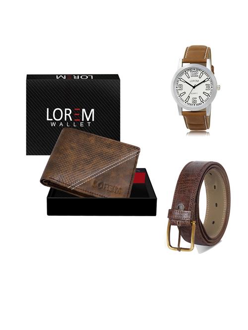 belt, wallet & watch gift combo - 19549432 - Very Small Image - 1