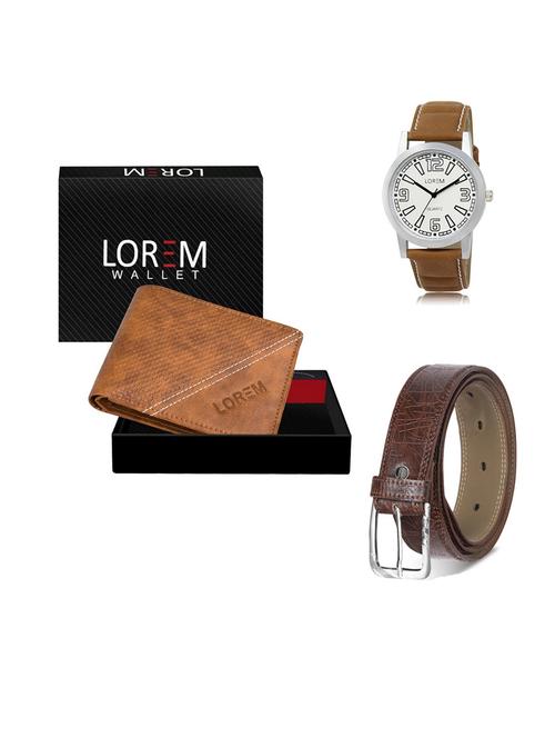 belt, wallet & watch gift combo - 19549440 - Very Small Image - 1