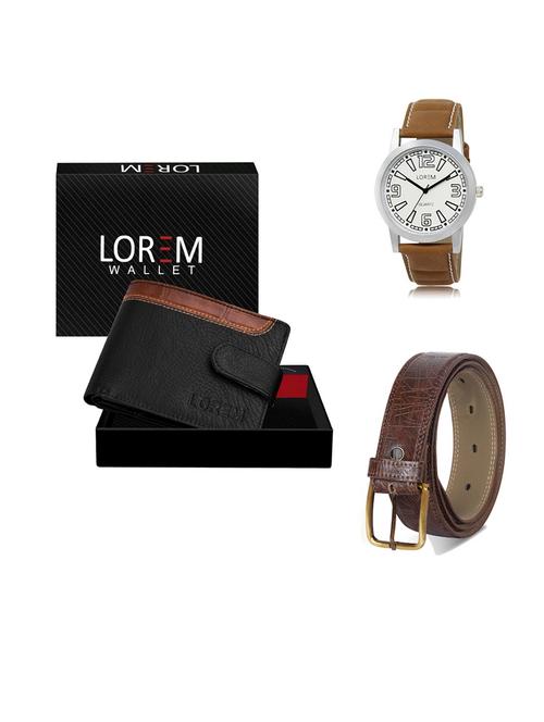 belt, wallet & watch gift combo - 19549510 - Very Small Image - 1