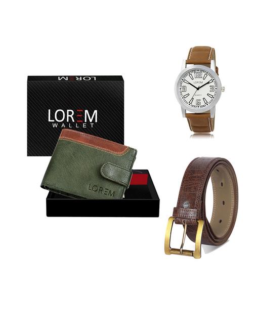 belt, wallet & watch gift combo - 19549514 - Very Small Image - 1
