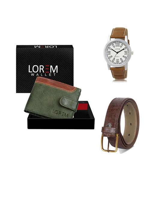 belt, wallet & watch gift combo - 19549516 - Very Small Image - 1