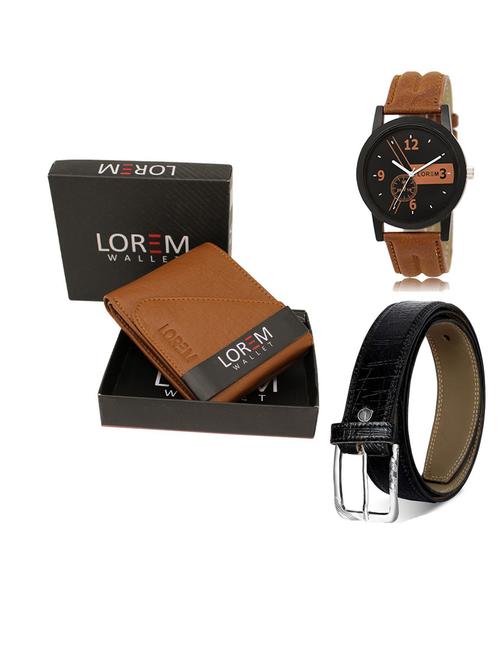 belt, wallet & watch gift combo - 19549524 - Very Small Image - 1