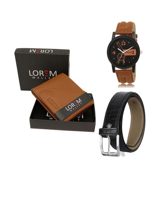 belt, wallet & watch gift combo - 19549525 - Very Small Image - 1