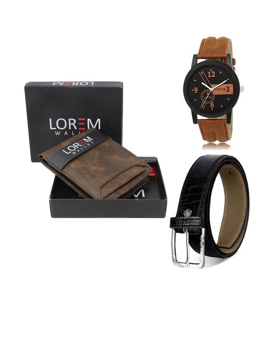 belt, wallet & watch gift combo - 19549542 - Very Small Image - 1