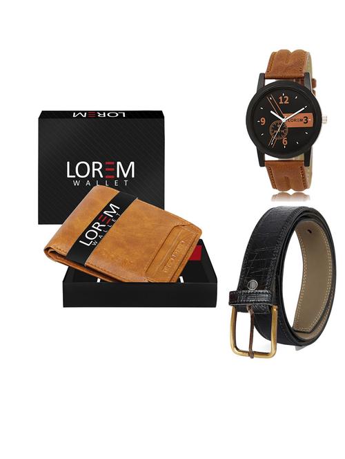 belt, wallet & watch gift combo - 19549546 - Very Small Image - 1