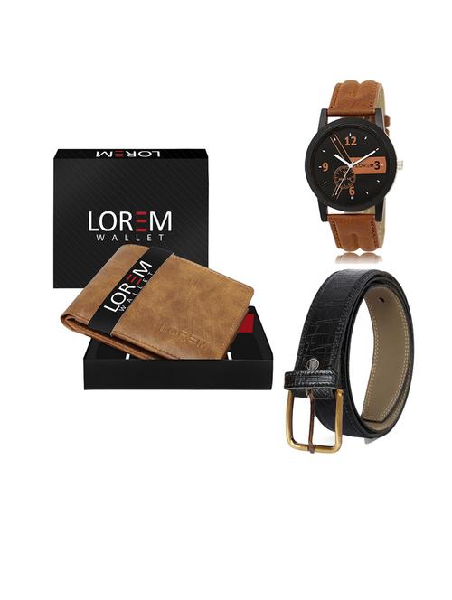 belt, wallet & watch gift combo - 19549588 - Very Small Image - 1