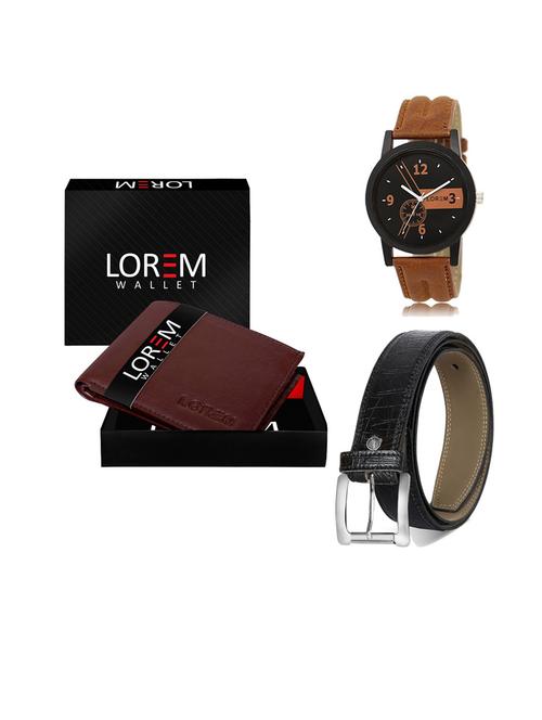 belt, wallet & watch gift combo - 19549593 - Very Small Image - 1