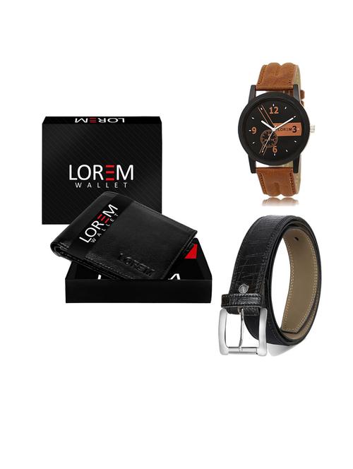 belt, wallet & watch gift combo - 19549599 - Very Small Image - 1