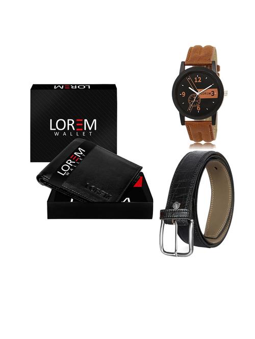 belt, wallet & watch gift combo - 19549601 - Very Small Image - 1