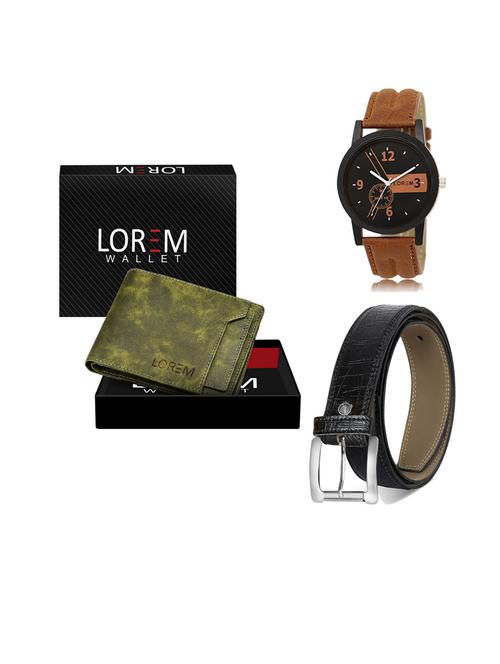 belt, wallet & watch gift combo - 19549605 - Very Small Image - 1