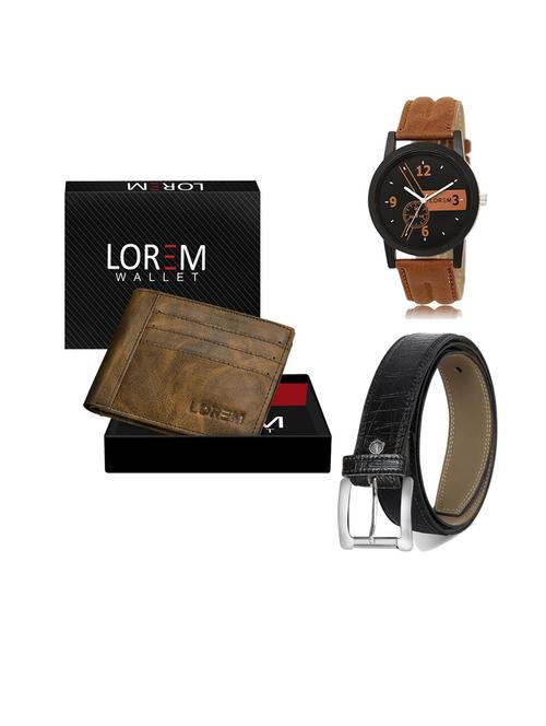 belt, wallet & watch gift combo - 19549623 - Very Small Image - 1