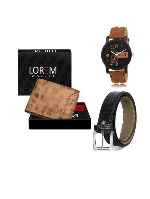 belt, wallet & watch gift combo - 19549635 - Very Small Image - 1