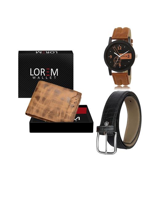 belt, wallet & watch gift combo - 19549637 - Very Small Image - 1