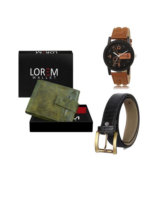 belt, wallet & watch gift combo - 19549640 - Very Small Image - 1