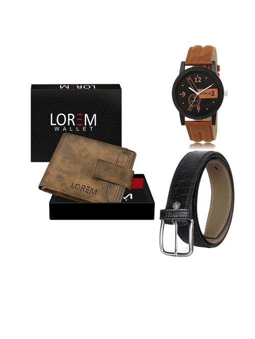 belt, wallet & watch gift combo - 19549649 - Very Small Image - 1