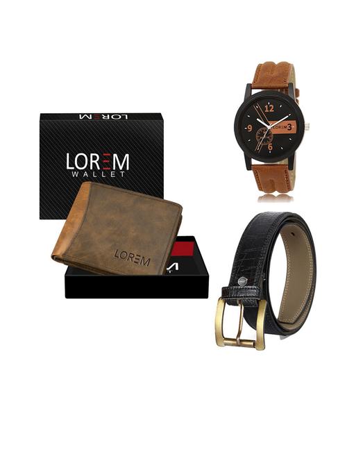 belt, wallet & watch gift combo - 19549664 - Very Small Image - 1