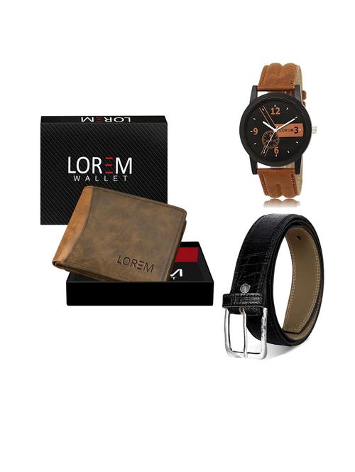 belt, wallet & watch gift combo - 19549668 - Very Small Image - 1