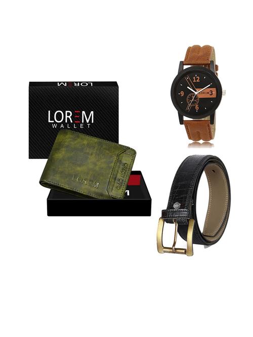 belt, wallet & watch gift combo - 19549670 - Very Small Image - 1