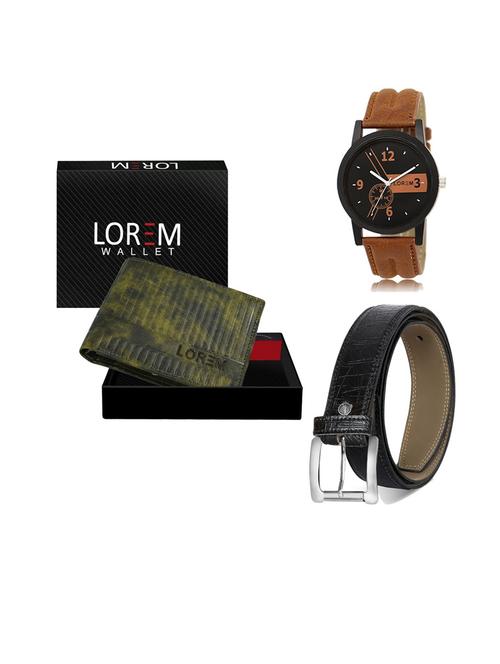 belt, wallet & watch gift combo - 19549689 - Very Small Image - 1
